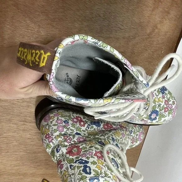 Dr Martens Liberty London White Retro Leather Floral Boots 10072 Women Size 6